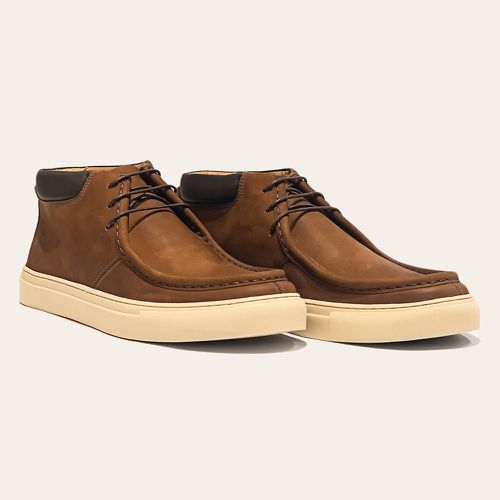 Casual Abontinado Derby Wallabee Conhaque