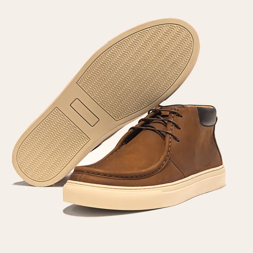 Casual Abontinado Derby Wallabee Conhaque