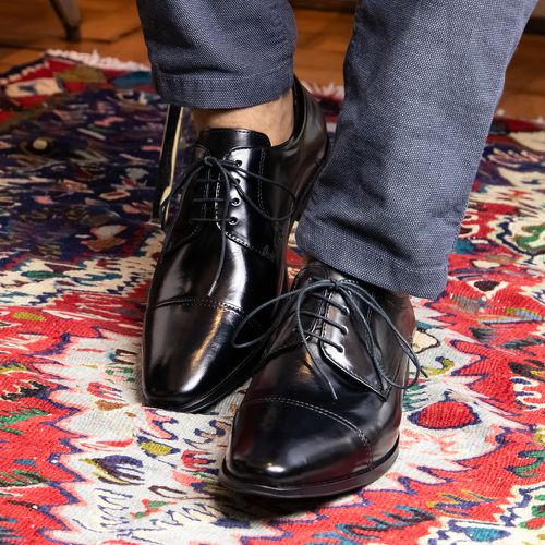 Sapato Social De Amarrar Preto