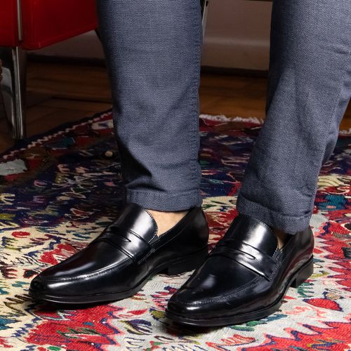 Sapato Social Penny Loafer Preto
