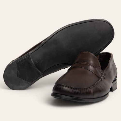 Sapato Mocassim Penny Loafer Café/Tostado