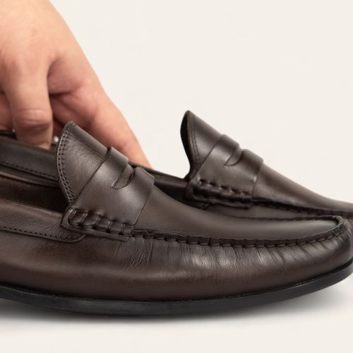 Sapato Mocassim Penny Loafer Café/Tostado
