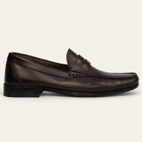 Sapato Mocassim Penny Loafer Café/Tostado