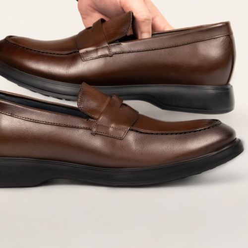 Sapato Casual Penny Loafer Café