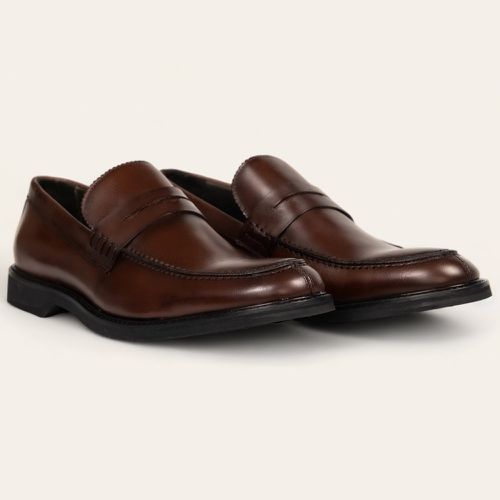 Sapato Social Penny Loafer Pinhão