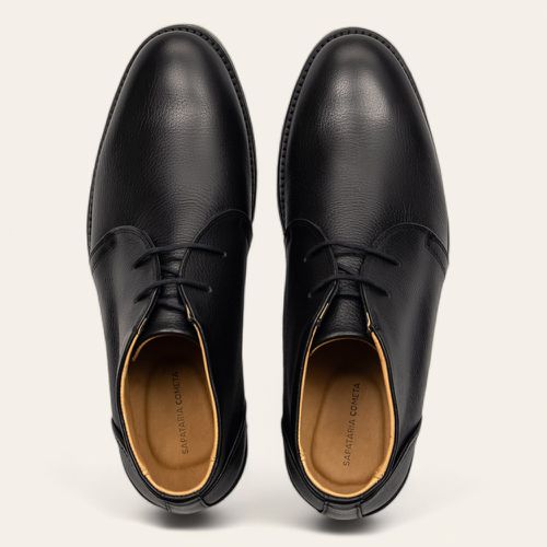 Casual Abotinado Derby Preto