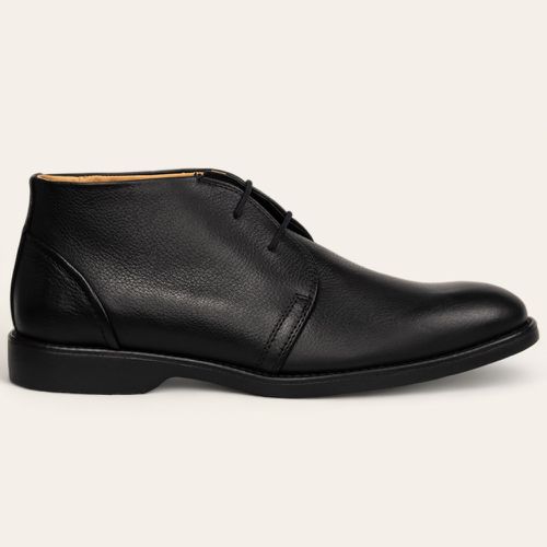 Casual Abotinado Derby Preto