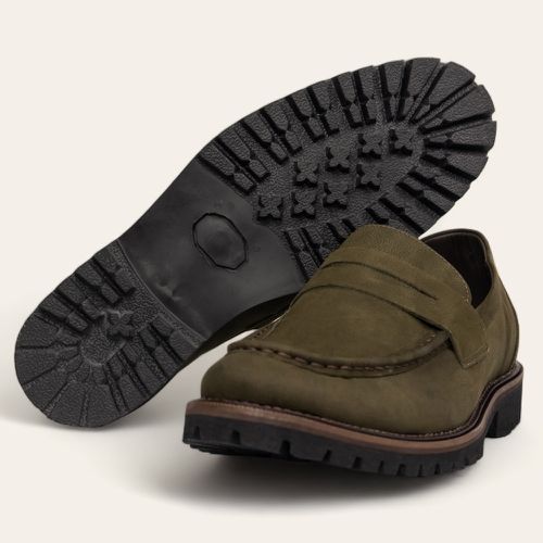 Sapato Casual Penny Loafer Tratorado Alecrim