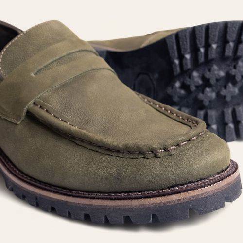 Sapato Casual Penny Loafer Tratorado Alecrim
