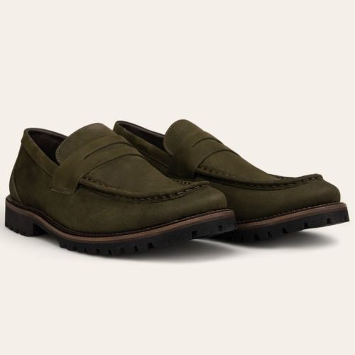 Sapato Casual Penny Loafer Tratorado Alecrim