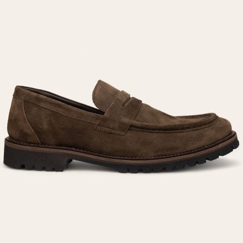 Sapato Casual Penny Loafer Tratorado Café