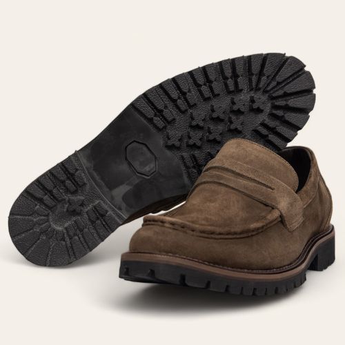 Sapato Casual Penny Loafer Tratorado Café