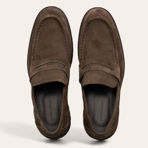 Sapato Casual Penny Loafer Tratorado Café