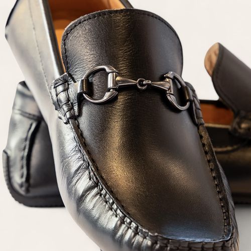Sapato Casual Drive Com Bridão Preto 