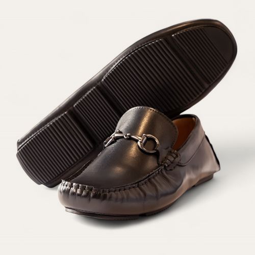 Sapato Casual Drive Com Bridão Preto 