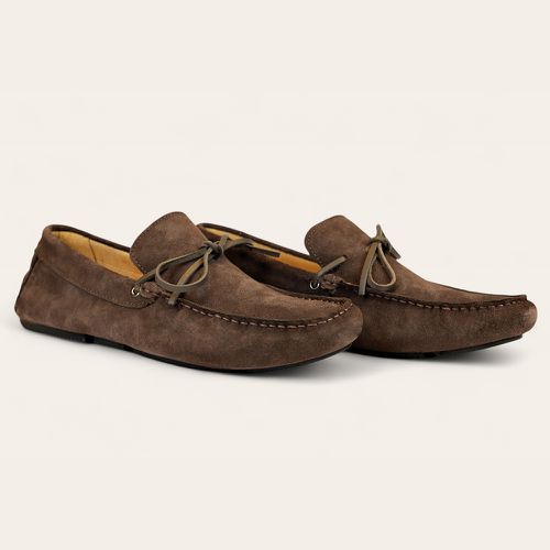 Sapato Casual Drive Com Laço Café