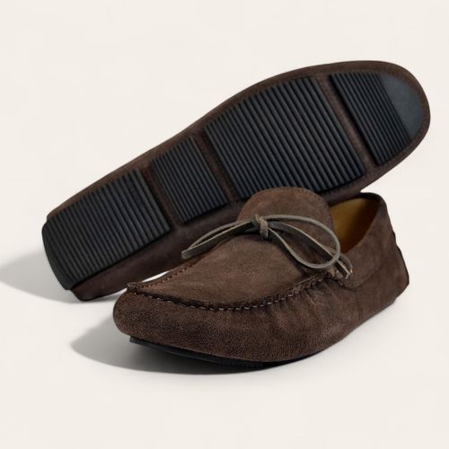 Sapato Casual Drive Com Laço Café