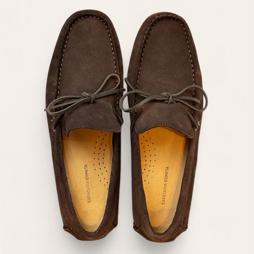 Sapato Casual Drive Com Laço Café