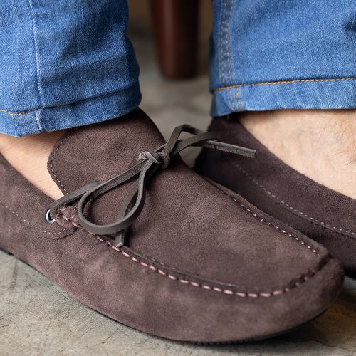 Sapato Casual Drive Com Laço Café