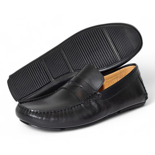 Sapato Casual Drive Penny Loafer Preto