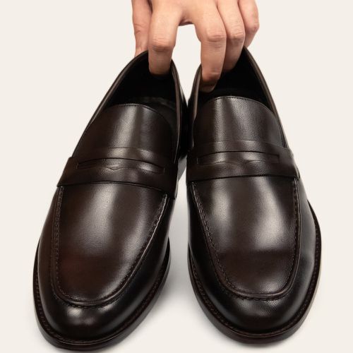 Sapato Social Penny Loafer Café