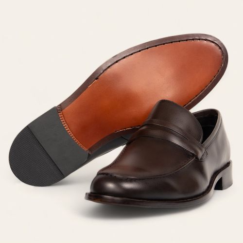 Sapato Social Penny Loafer Café