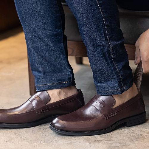 Sapato Social Penny Loafer Café