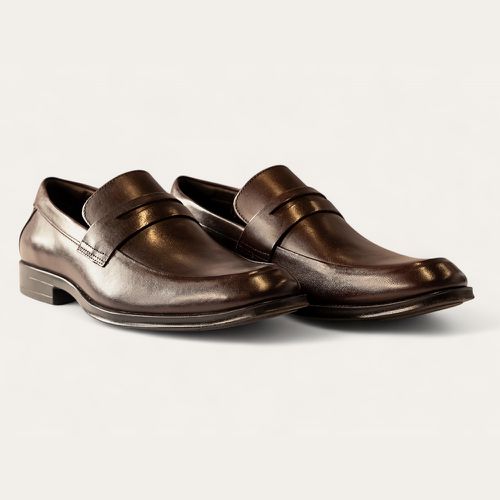 Sapato Social Penny Loafer Café