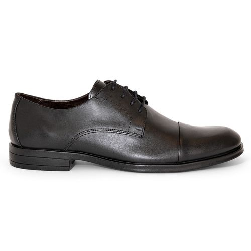 Sapato Social Derby De Amarrar Preto 