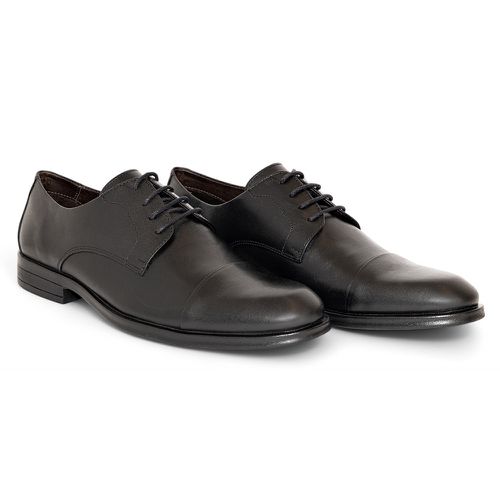 Sapato Social Derby De Amarrar Preto 