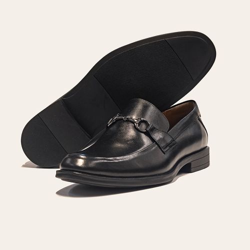 Sapato Social Loafer Com Bridão Preto