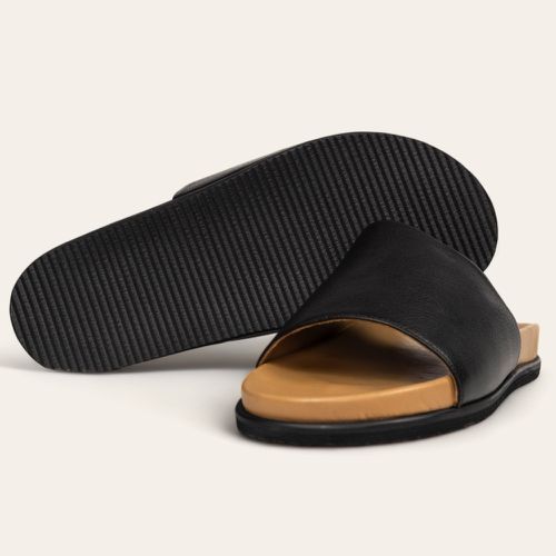 Sandália Slide Casual Preto