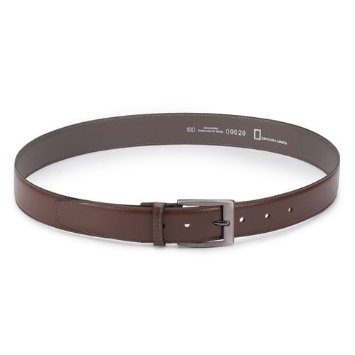 Cinto Social Com Costura Lateral Chocolate 