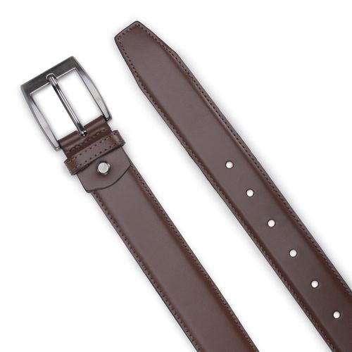 Cinto Social Com Costura Lateral Chocolate 