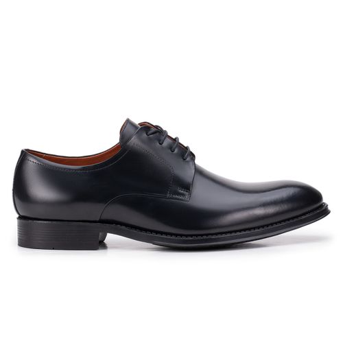 Sapato Social De Amarrar Liso Preto 