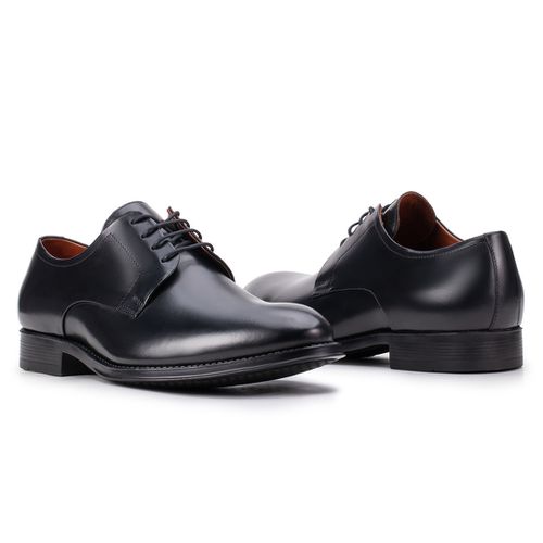 Sapato Social De Amarrar Liso Preto 