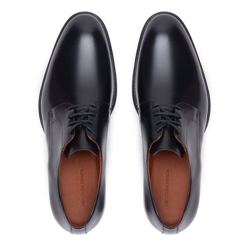 Sapato Social De Amarrar Liso Preto 