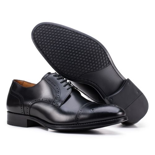 Sapato Social Derby Full Brogue Preto 