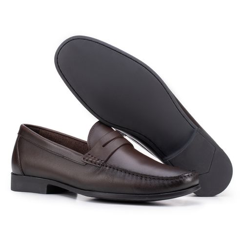 Sapato Mocassim Penny Loafer Café/Tostado