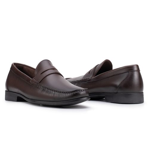 Sapato Mocassim Penny Loafer Café/Tostado