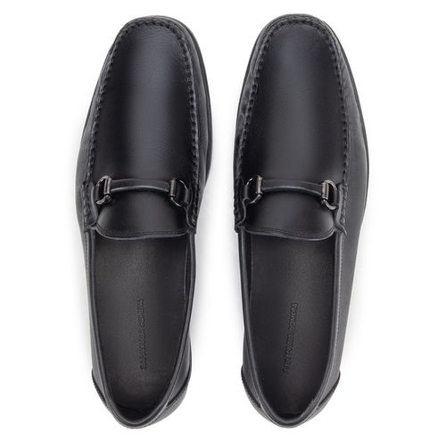 Sapato Mocassim Com Bridão Preto 