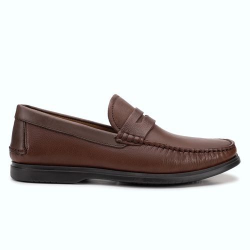 Sapato Mocassim Penny Loafer Café 