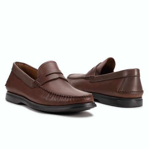 Sapato Mocassim Penny Loafer Café 