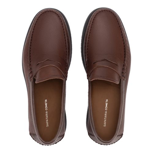 Sapato Mocassim Penny Loafer Café 