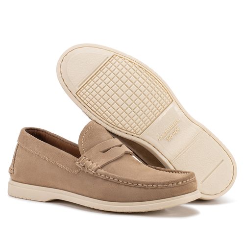 Sapato Mocassim Penny Loafer Areia