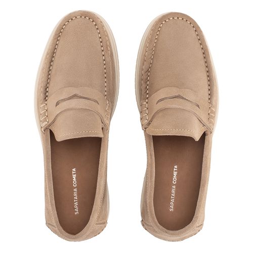 Sapato Mocassim Penny Loafer Areia