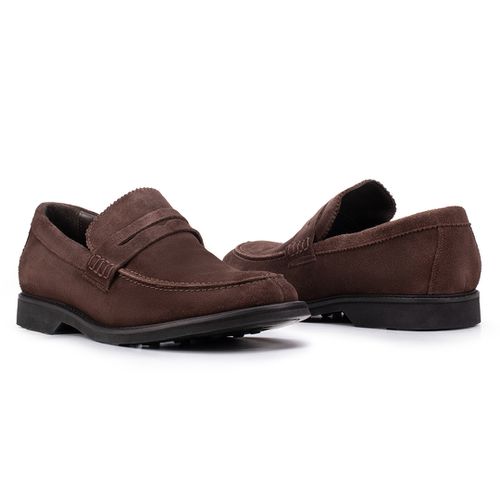 Sapato Social Penny Loafer Café