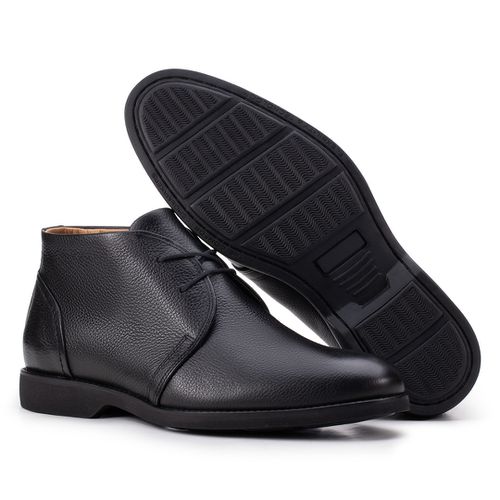 Casual Abotinado Derby Preto