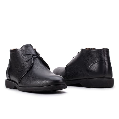 Casual Abotinado Derby Preto