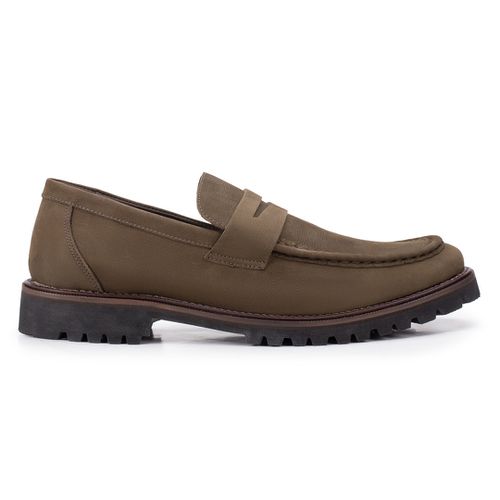 Sapato Casual Penny Loafer Tratorado Alecrim